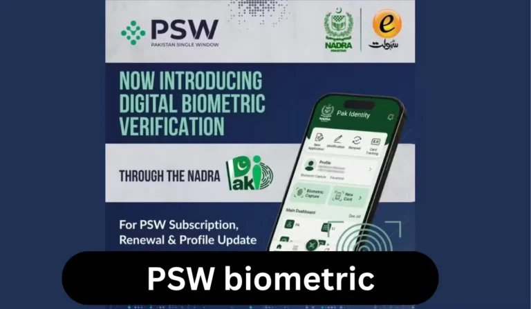 PSW Biometric Verification Now Possible via PakID App