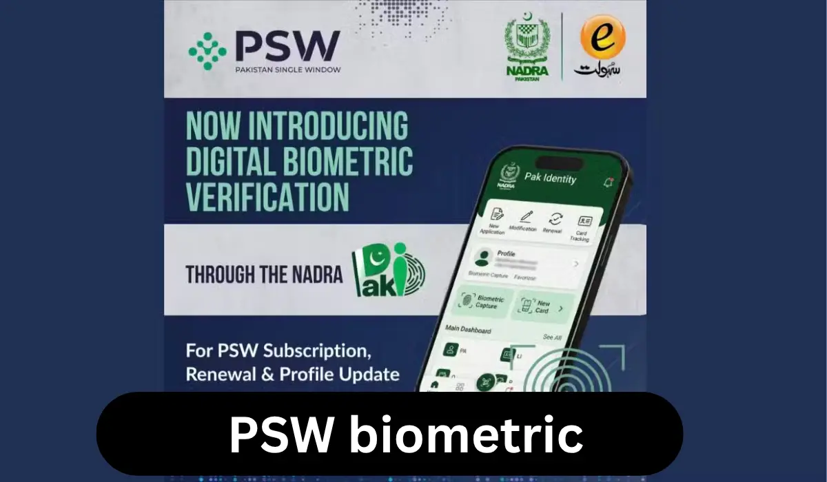 PSW Biometric Verification Now Possible via PakID App